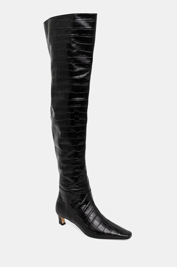 Δερμάτινες μπότες MICHAEL Michael Kors Kosmo 40F4CSMB5E.001 μαύρο NC24