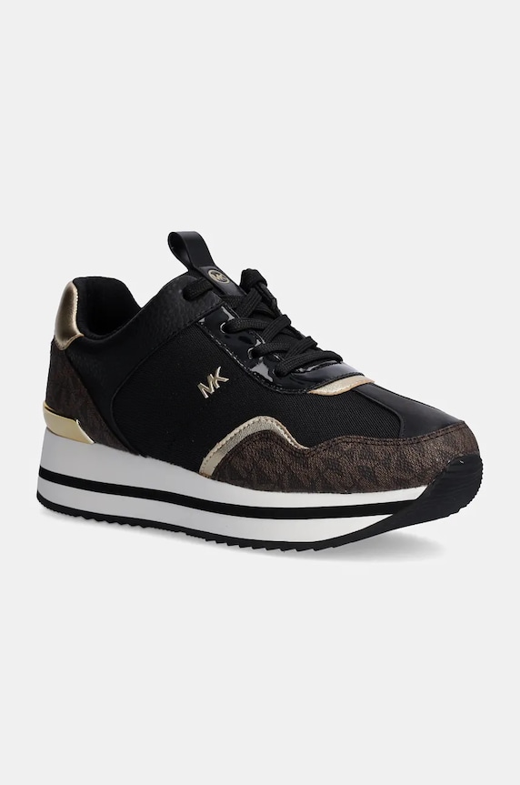 Tenisky MICHAEL Michael Kors Raina imitácia kože čierna 43R4RNFSCD.007