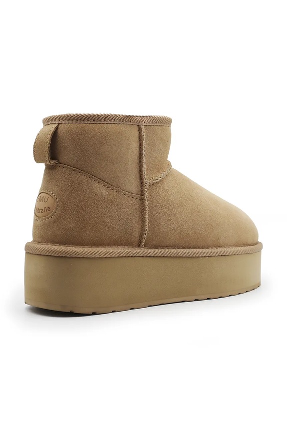 Emu Australia śniegowce zamszowe Stinger Micro Flatform W13082.ALMO beżowy AW24