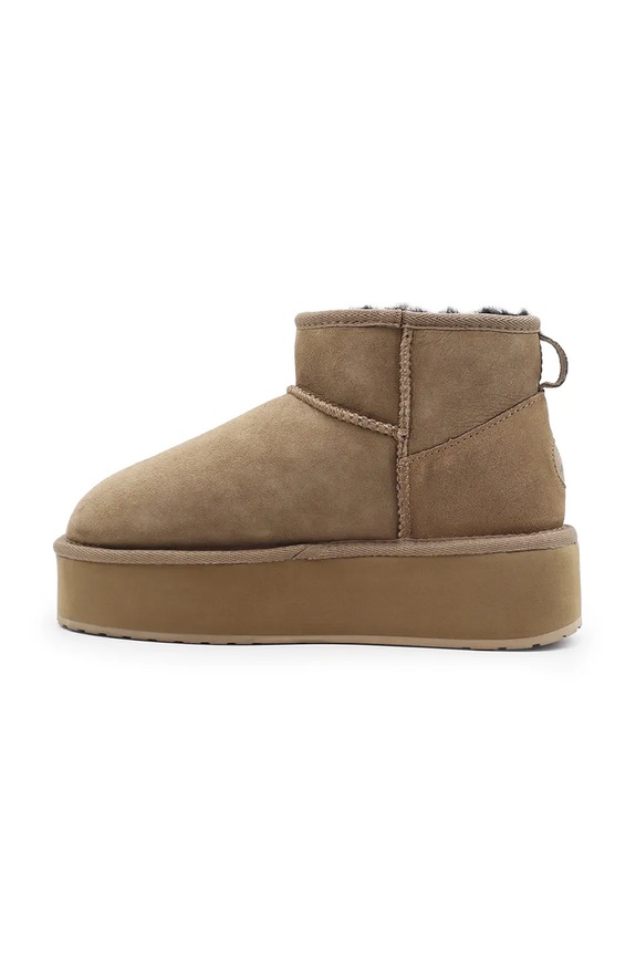 Emu Australia cizme de zapada din piele intoarsa Stinger Micro Flatform maro W13082.CORI
