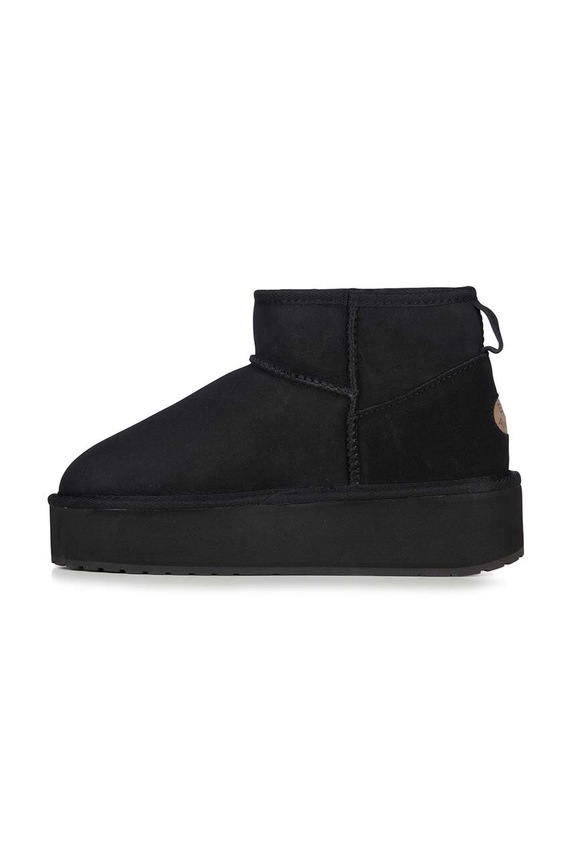 Emu Australia cizme de zapada din piele intoarsa Stinger Micro Flatform negru W13082.BLAK