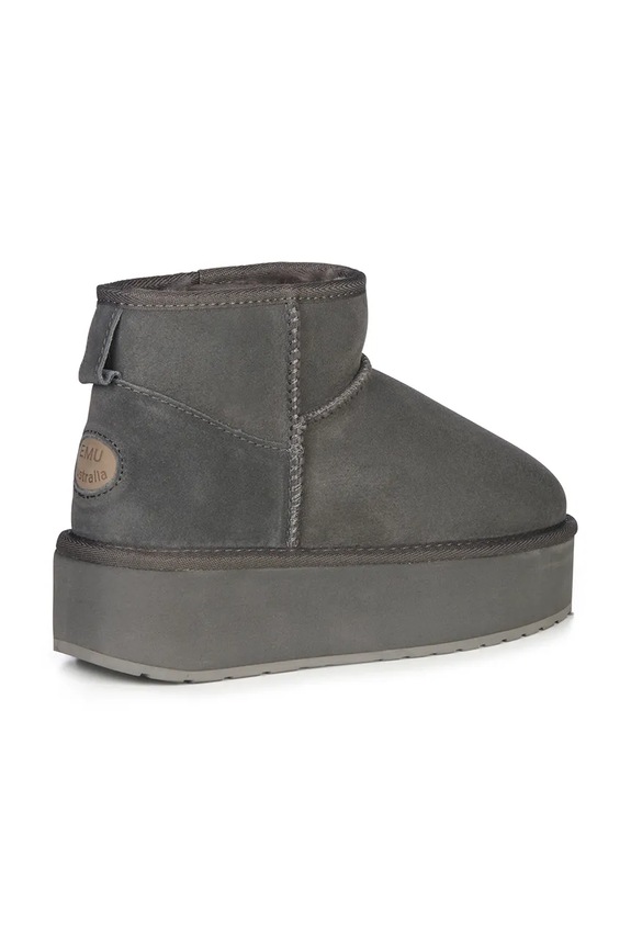 Încălțăminte Emu Australia cizme de zapada din piele intoarsa Stinger Micro Flatform W13082.CHAR gri