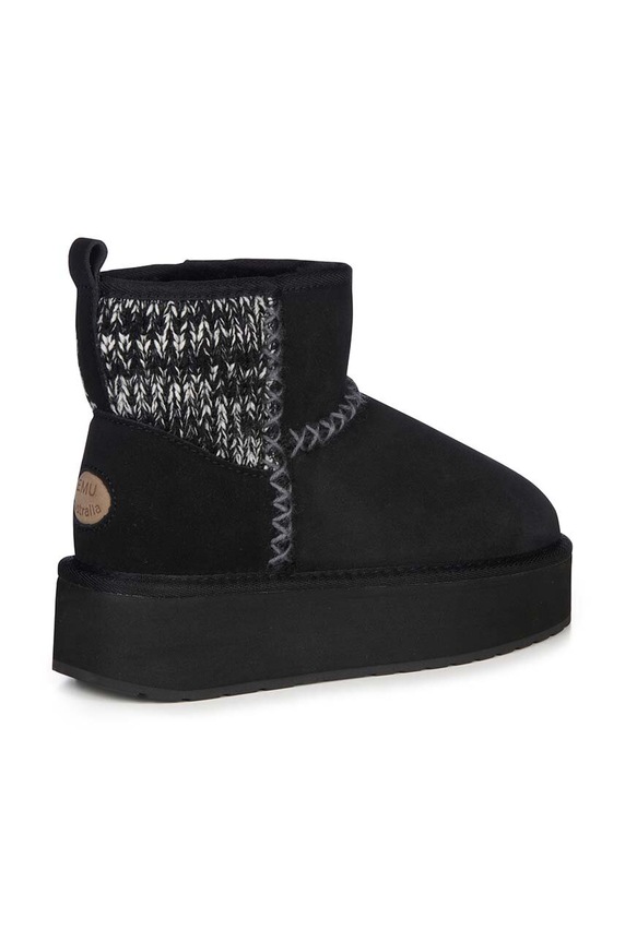 Obutev Snežke iz semiša Emu Australia Stinger Knit Flatform W13143.BLAK črna