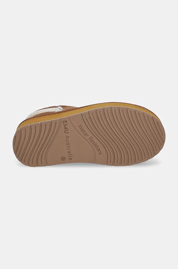 Semišové snehule Emu Australia Stinger Knit Flatform W13143.CHES hnedá