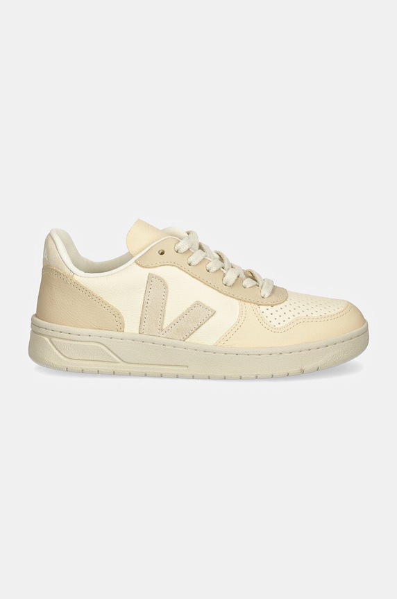 Δερμάτινα sneakers Veja V-10 VX0503673A μπεζ AW24