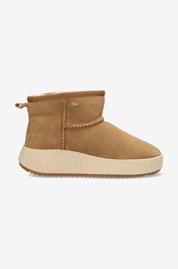 Mexx śniegowce zamszowe PROSPER ORCHID brak zapięcia brązowy MICH1004243W