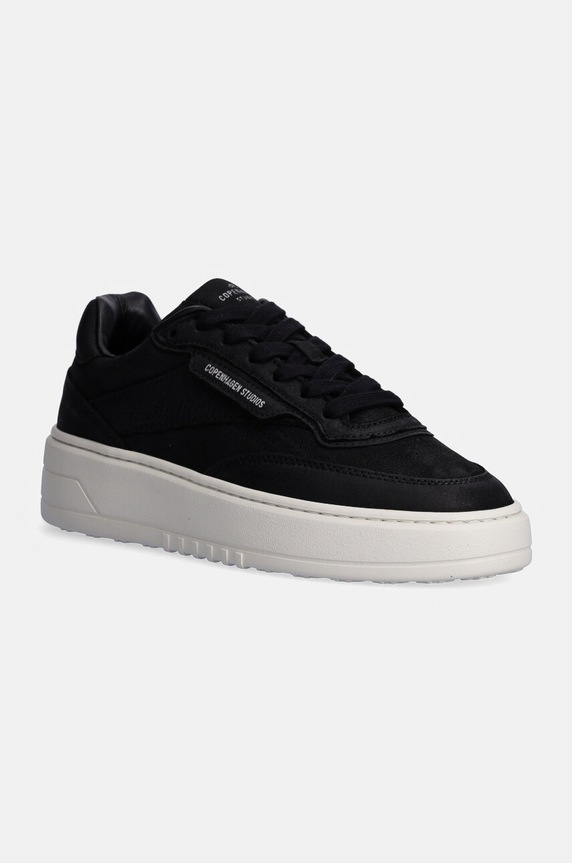 Kožené sneakers boty Copenhagen Leather mix plochá černá CPH89