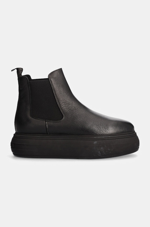 Steve Madden sztyblety skórzane Hazel SM11003088.017 czarny AW24