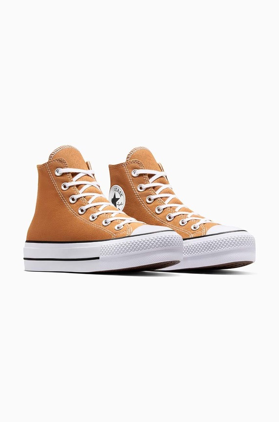 Πάνινα παπούτσια Converse Chuck Taylor All Star Lift A11537C πορτοκαλί AW24