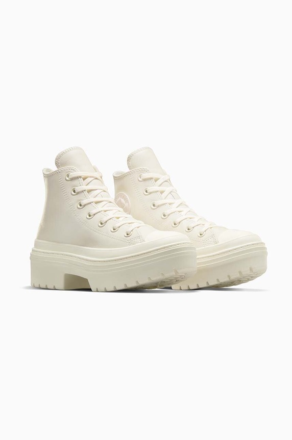 Converse trampki skórzane Chuck Taylor All Star Lugged Heel A10370C biały AW24