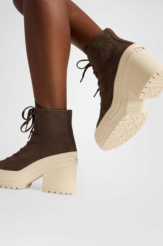 Semišové tenisky Converse Chuck 70 De Luxe Heel Platform A11542C