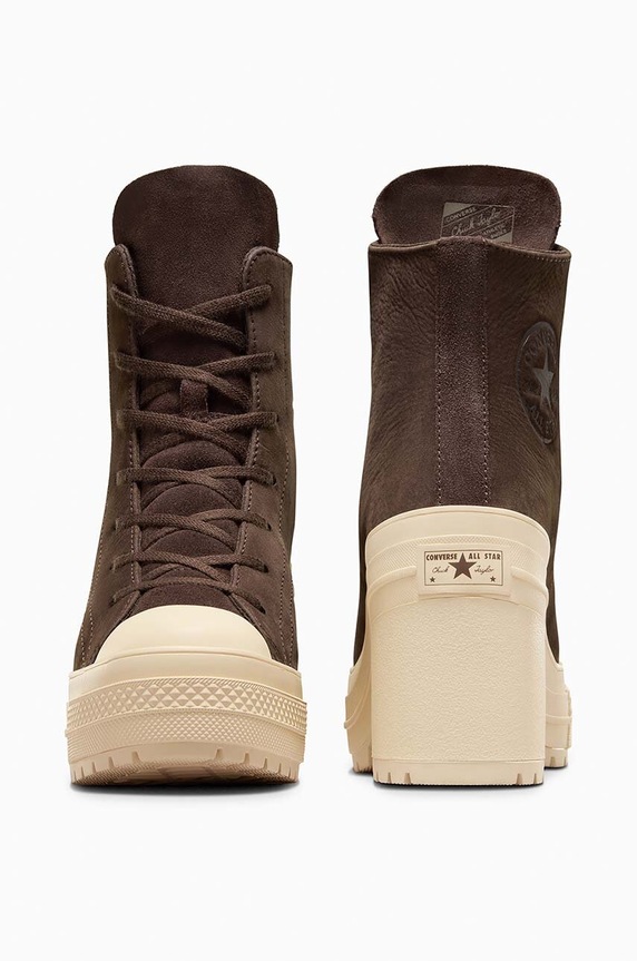Obuv Semišové tenisky Converse Chuck 70 De Luxe Heel Platform A11542C čierna