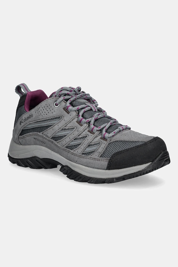 Columbia pantofi Crestwood Waterproof piele întoarsă gri 2099881