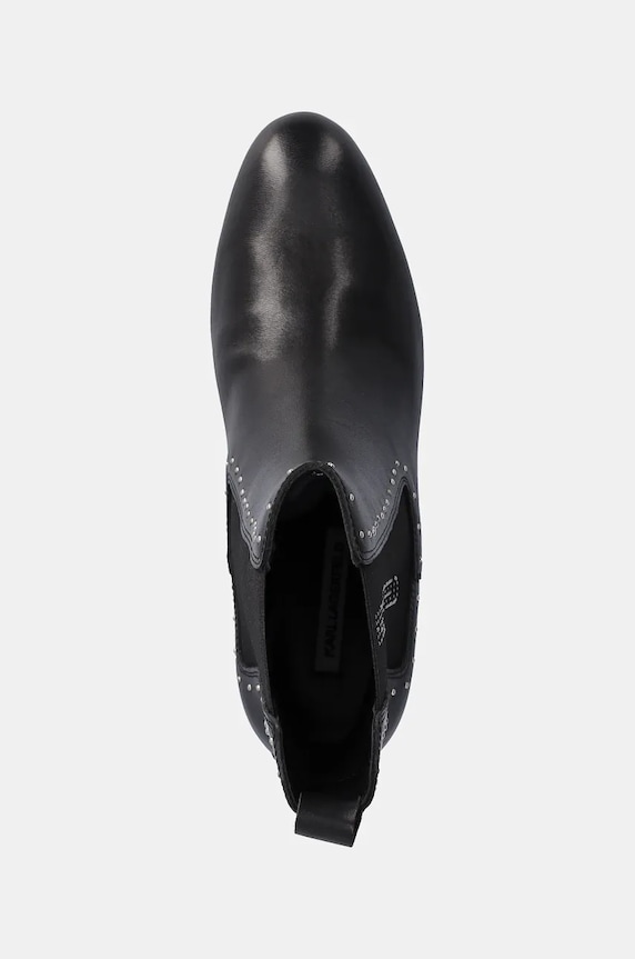 Шкіряні черевики Karl Lagerfeld BONNIE чорний KL30364.000