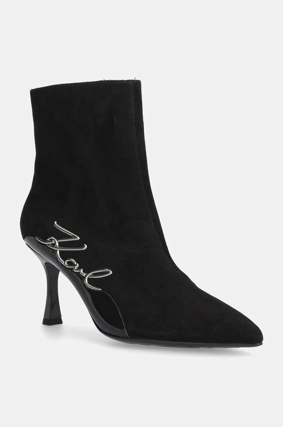 Karl Lagerfeld botki zamszowe SIENNA KL32744.500 czarny AW24