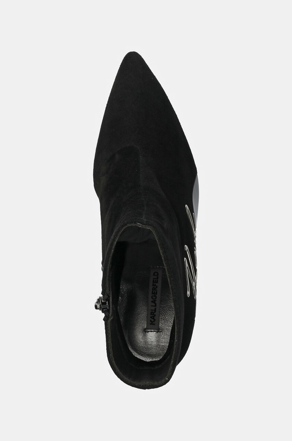 Karl Lagerfeld botki zamszowe SIENNA czarny KL32744.500