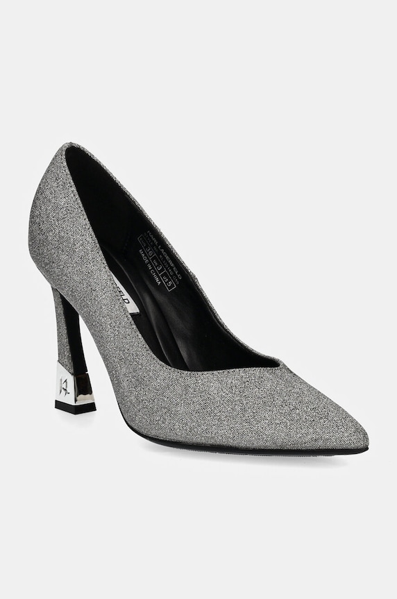 Γόβες Karl Lagerfeld PREMIERE 90 στιλέτο ασημί KL33514G.G55