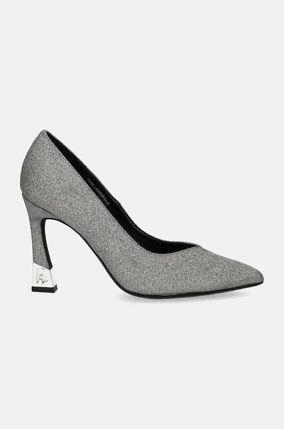 Γόβες Karl Lagerfeld PREMIERE 90 KL33514G.G55 ασημί AW24