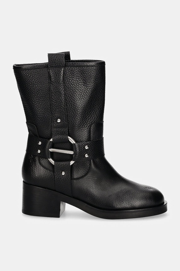 Kožne gležnjače Karl Lagerfeld BROOKLYN KL41770.100 crna AW24
