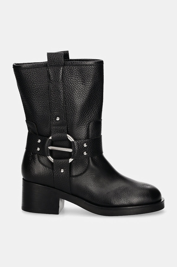 Kožne gležnjače Karl Lagerfeld BROOKLYN KL41770.100 crna AW24