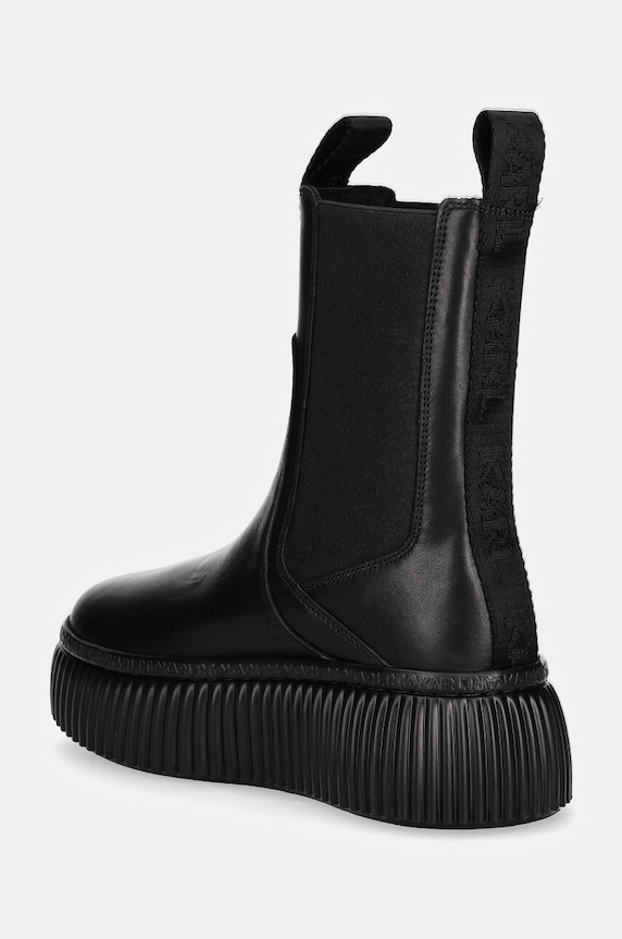 Încălțăminte Karl Lagerfeld ghete chelsea de piele KREEPER KL42343.000 negru