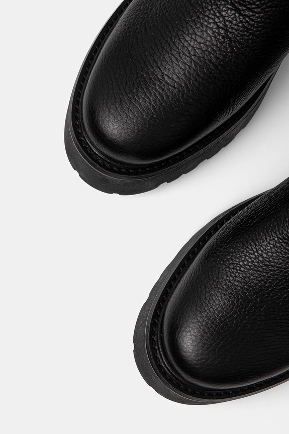 Kožené čižmy Karl Lagerfeld BURLY BIKER čierna KL43490W.100