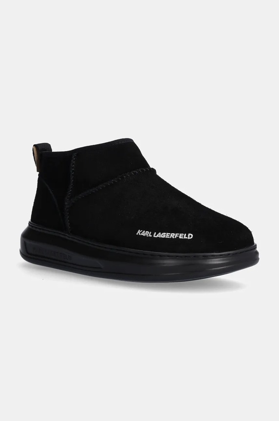 Karl Lagerfeld cizme de zapada din piele intoarsa KAPRI KOSI KL44522.500 negru NC24
