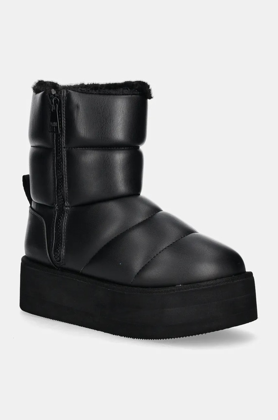 Kožne cipele za snijeg Karl Lagerfeld THERMO na patentni zatvarač crna KL48554.F0X