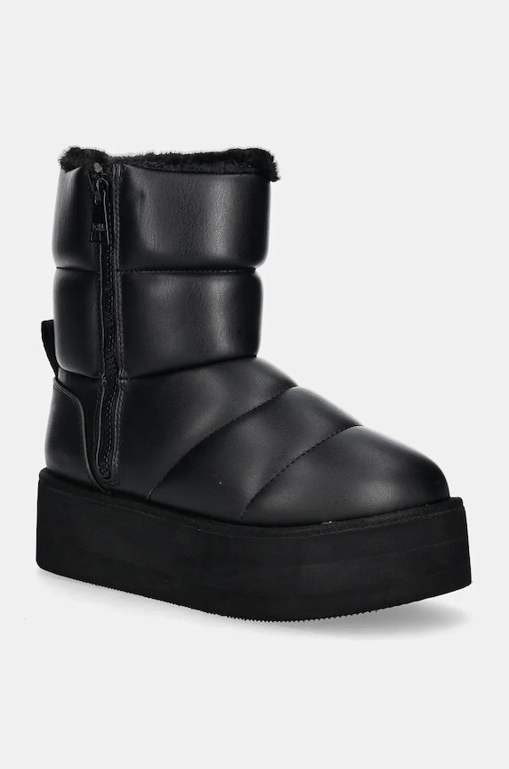 Kožne cipele za snijeg Karl Lagerfeld THERMO na patentni zatvarač crna KL48554.F0X