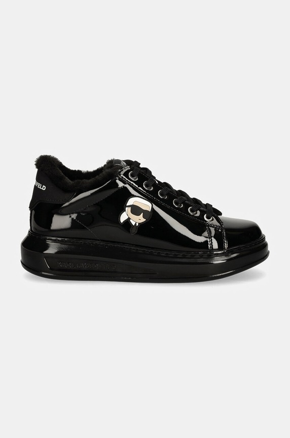 Karl Lagerfeld sneakersy skórzane KAPRI platforma czarny KL62531S.1BP