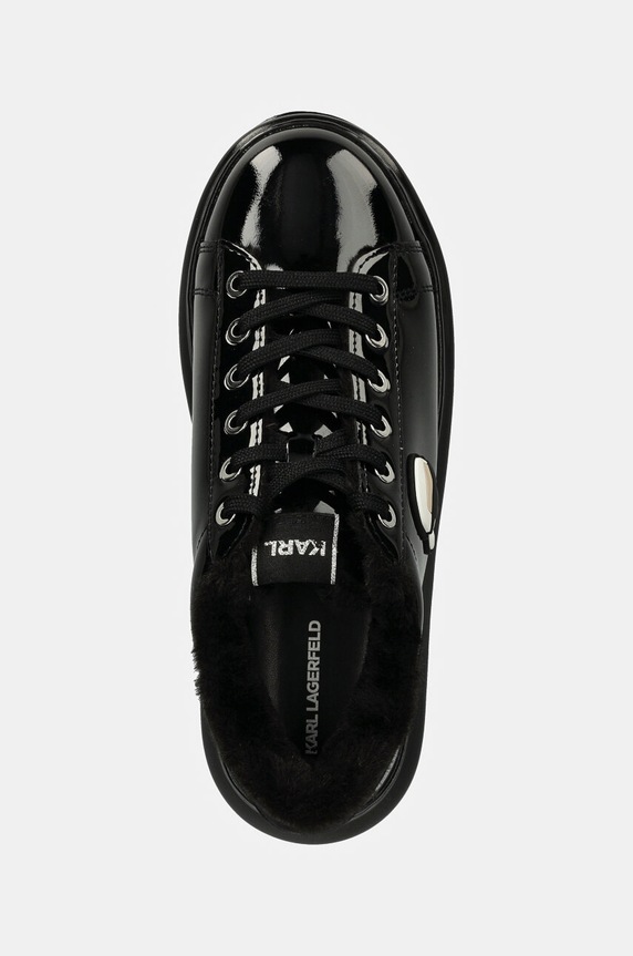 Karl Lagerfeld sneakersy skórzane KAPRI czarny KL62531S.1BP