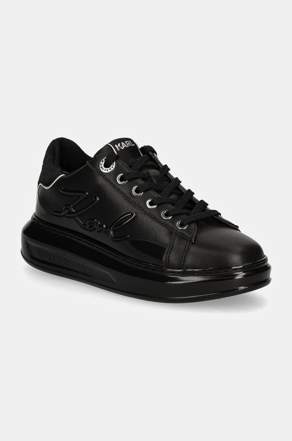 Karl Lagerfeld sneakers in pelle KAPRI flat nero KL62548F.00X