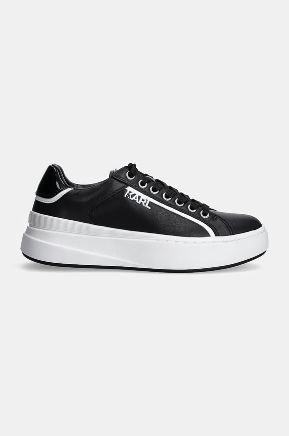 Karl Lagerfeld sneakersy skórzane KRONOS KL64020.000 czarny AW24