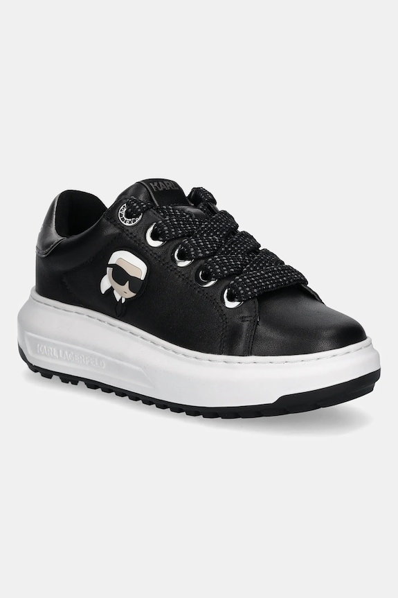 Кожени маратонки Karl Lagerfeld KAPRI Planet friendly черен KL67530.000