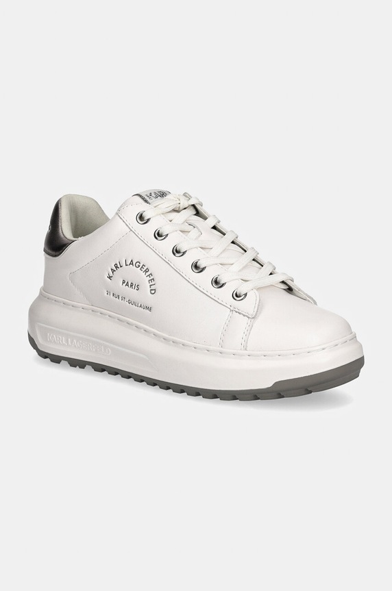 Karl Lagerfeld sneakersy skórzane KAPRI platforma biały KL67538.01S