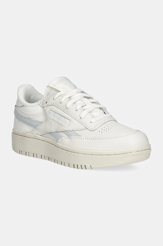 Kožené tenisky Reebok Classic Club C Double Revenge platforma béžová 100201132