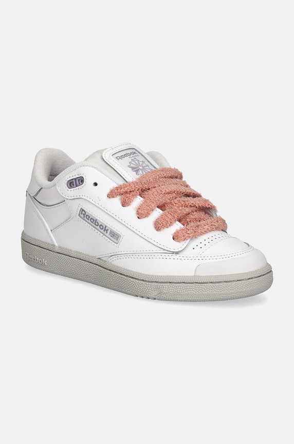 Reebok Classic sneakersy skórzane Club C Bulc płaska biały 100201433