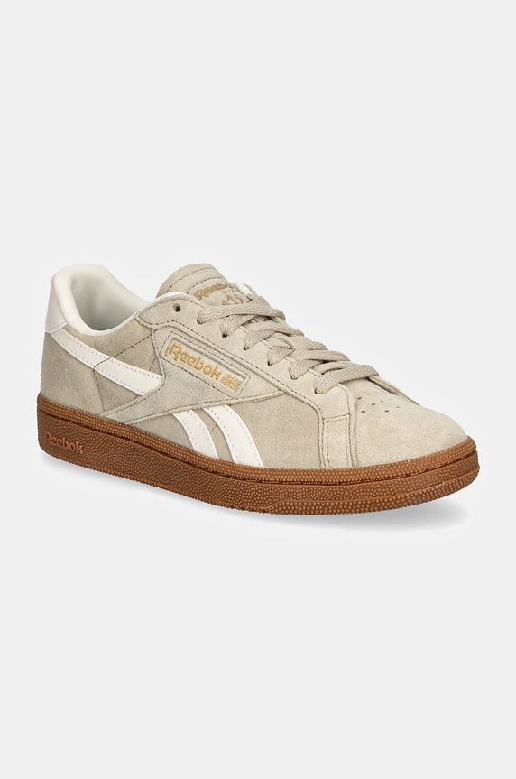 Reebok Classic sneakersy zamszowe Club C Grounds Uk imitacja skóry licowej beżowy 100208145