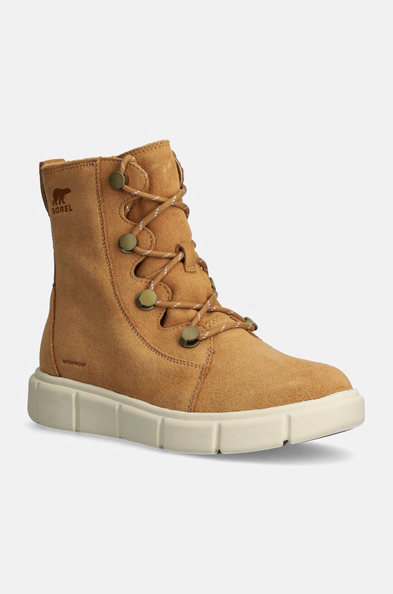 Čizme za snijeg od brušene kože Sorel SOREL EXPLORER III JOAN brušena koža smeđa 2077951253