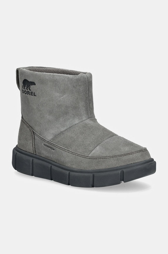 Μπότες χιονιού σουέτ Sorel SOREL EXPLORER III SLIP χωρίς φερμουάρ γκρί 2077971052