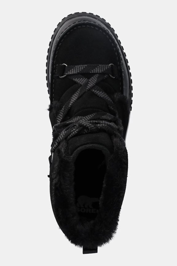Sorel śniegowce skórzane ONA AVE ALPINE BOOT WP czarny 2088311010