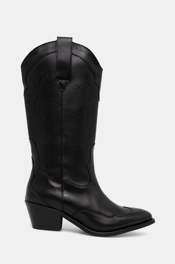 Kožne kaubojske čizme Alohas Liberty S100364.02 crna AW24