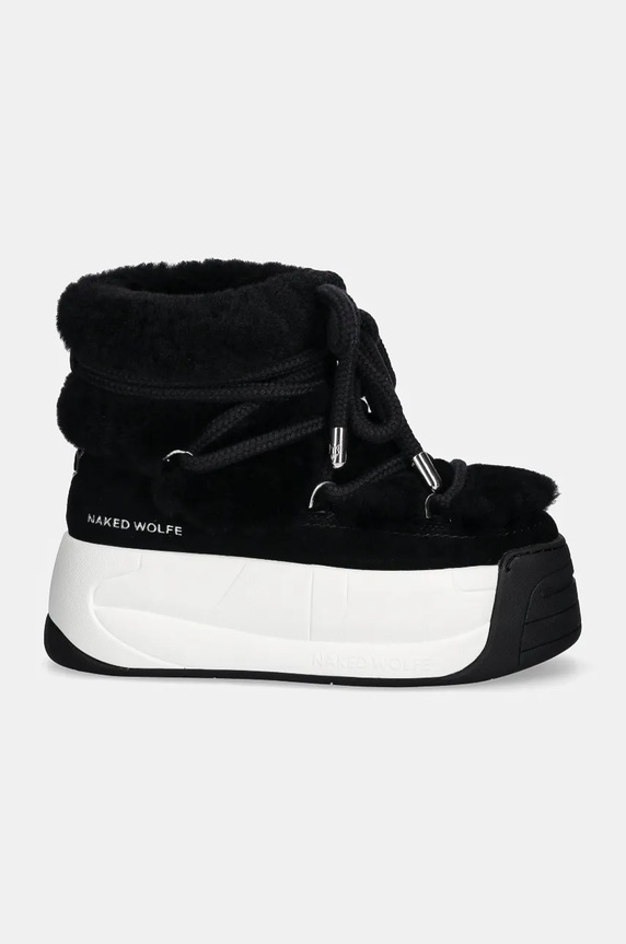 Naked Wolfe woollen snow boots Darling Darling.Black black AW24