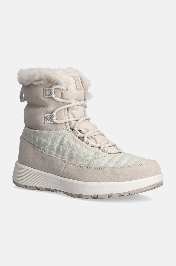 Snehule Columbia Slopeside Peak Luxe V2 semišová koža sivá 2104991