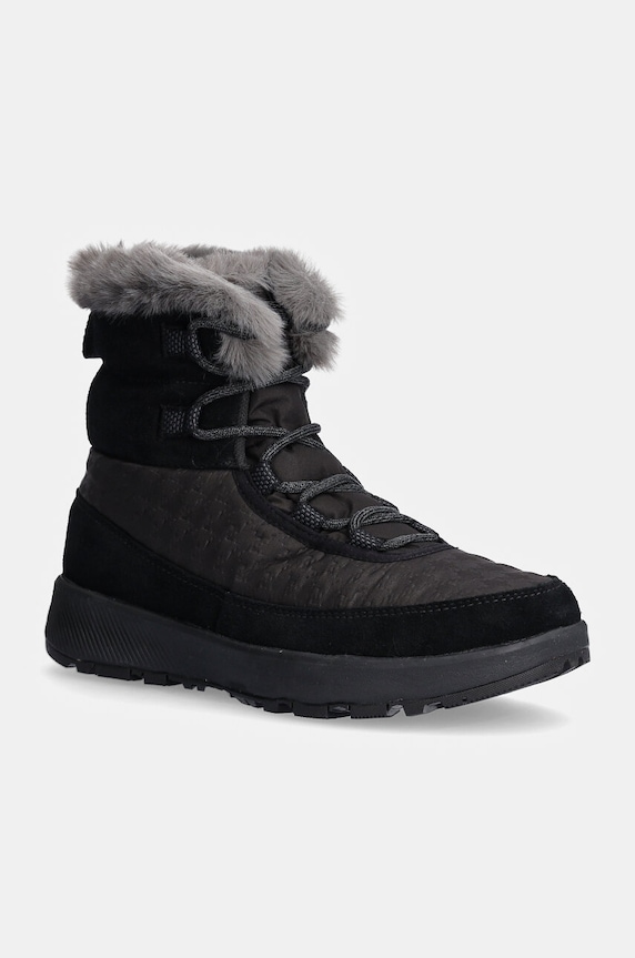 Columbia stivali da neve Slopeside Peak Luxe V2 pelle scamosciata nero 2104991