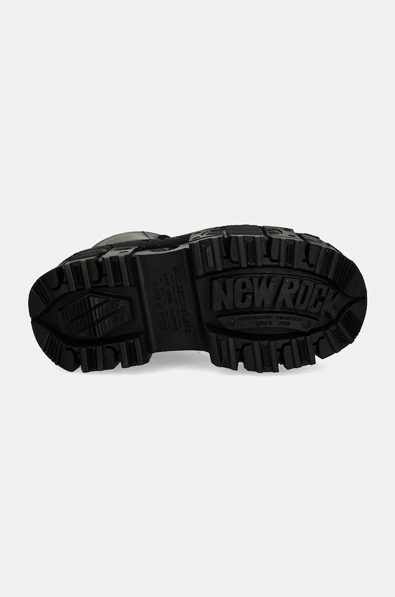 New Rock bocanci de piele CRUST NEGRO + TANK CASCO NEGRO M.WALL083C.S5 negru