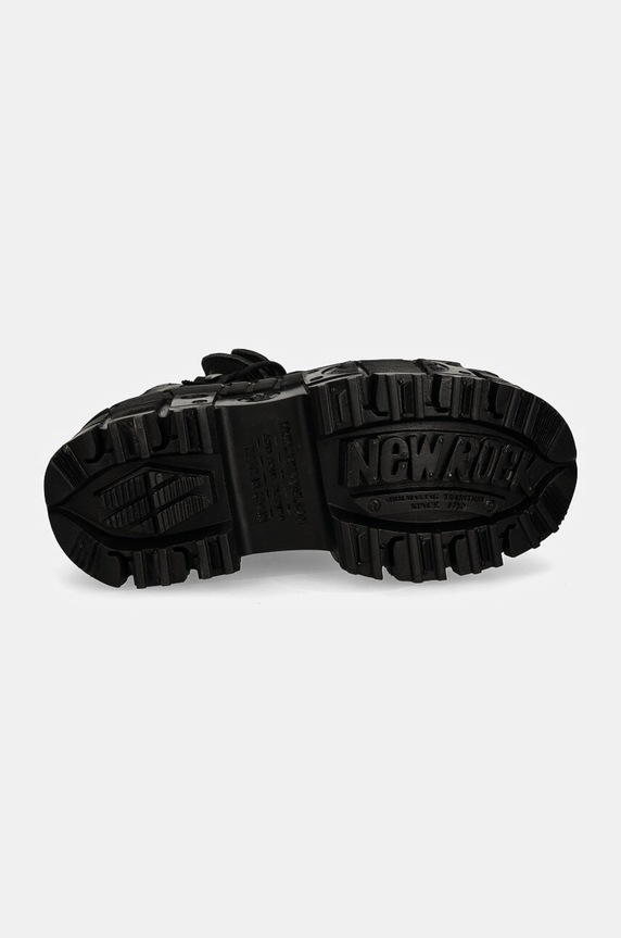 New Rock sneakers din piele CRUST NEGRO + TANK CASCO NEGRO M.WALL106.S12 negru