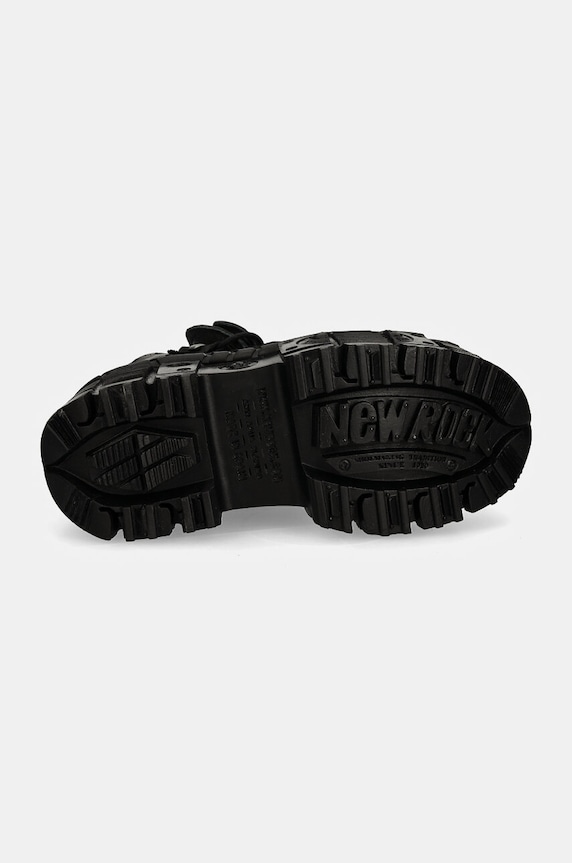 New Rock sneakers din piele CRUST NEGRO + TANK CASCO NEGRO M.WALL106.S12 negru