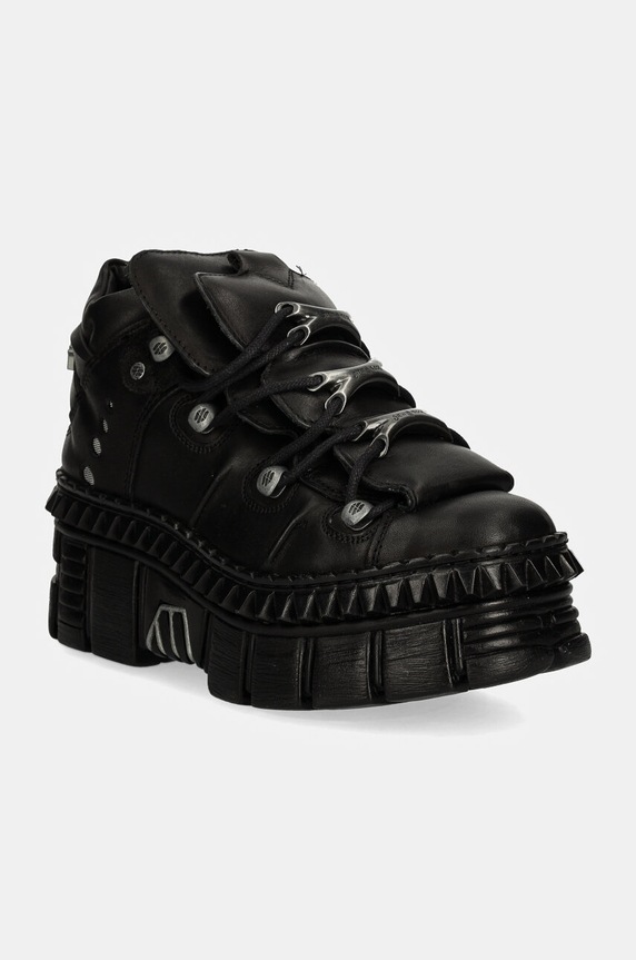 Tenisky New Rock CRUST NEGRO + TOWER CASCO NEGRO platforma čierna M.WALL106.S13