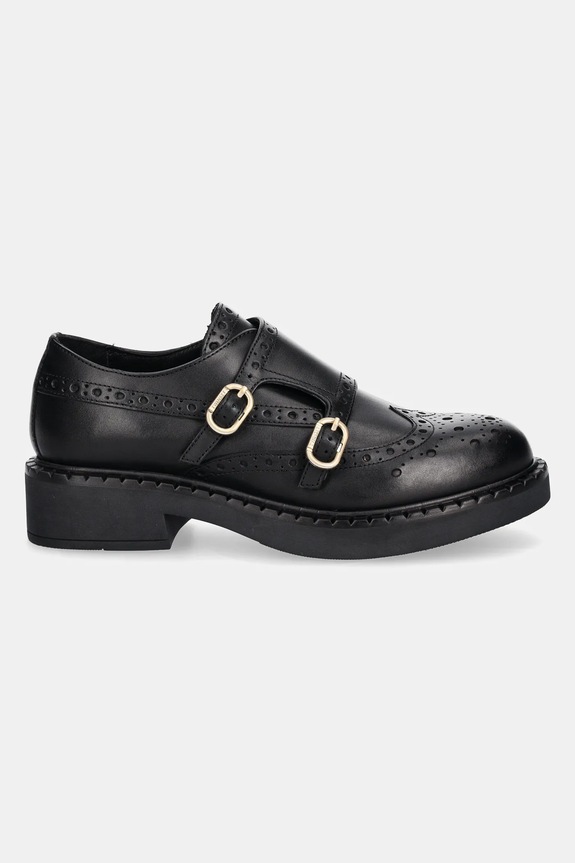 Кожени половинки обувки Twinset 242TGT092.00006 черен AW24